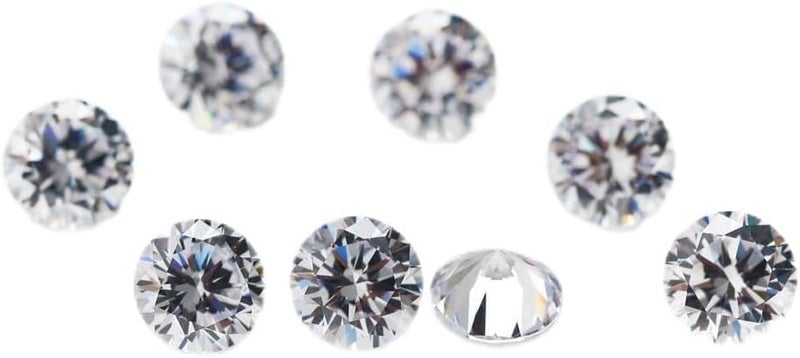 gepas WUZHOUGEMS 0.8-10mm White AAAAA Round Machine Cut Loose Cubic Zirconia Stone Clear CZ Synthetic Gemstone For Jewelry Making - Image 1